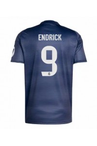 Real Madrid Endrick #9 Jalkapallovaatteet Vieraspaita 2025-26 Lyhythihainen